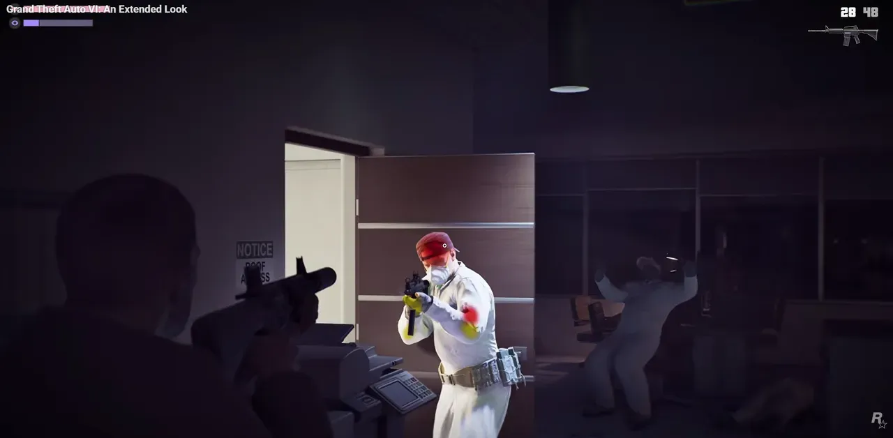 オフィスでの銃撃戦