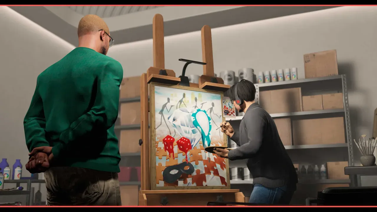 Art Studioに住み込む贋作師。盗んだ本物とすり替えるための偽物を制作する