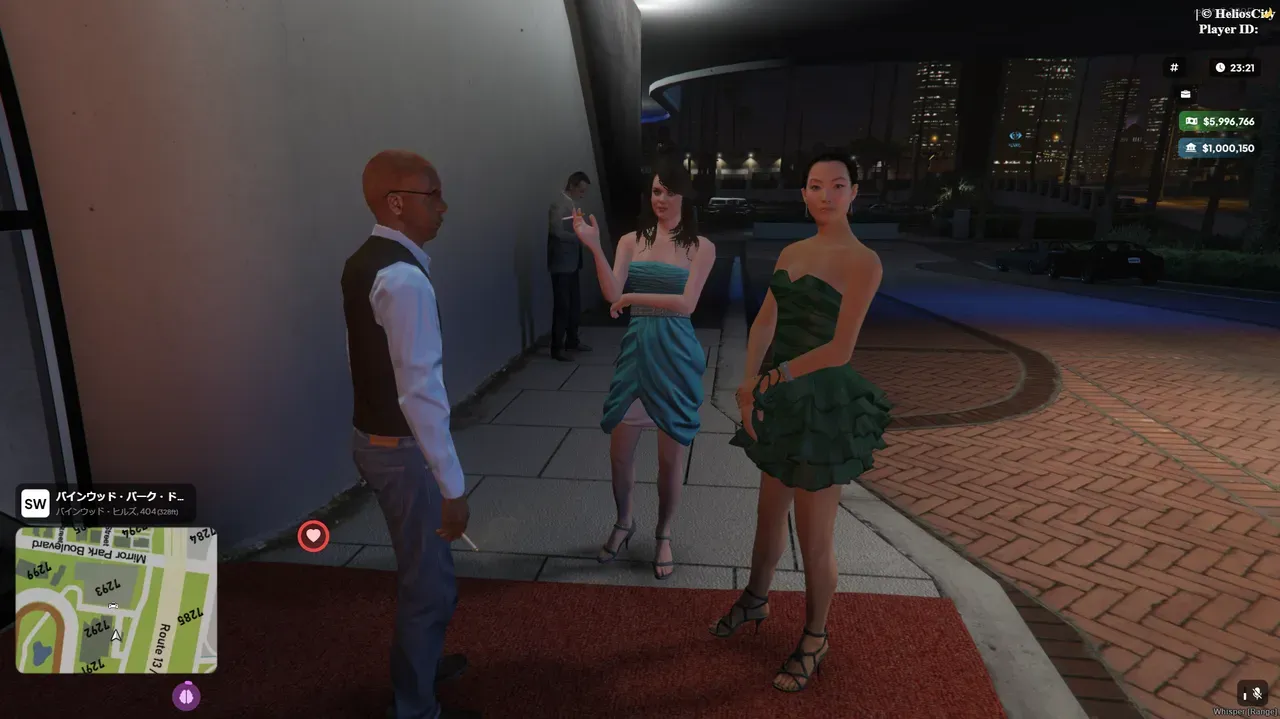 At night, players gathered in outfits of their own choosing, including in dresses
